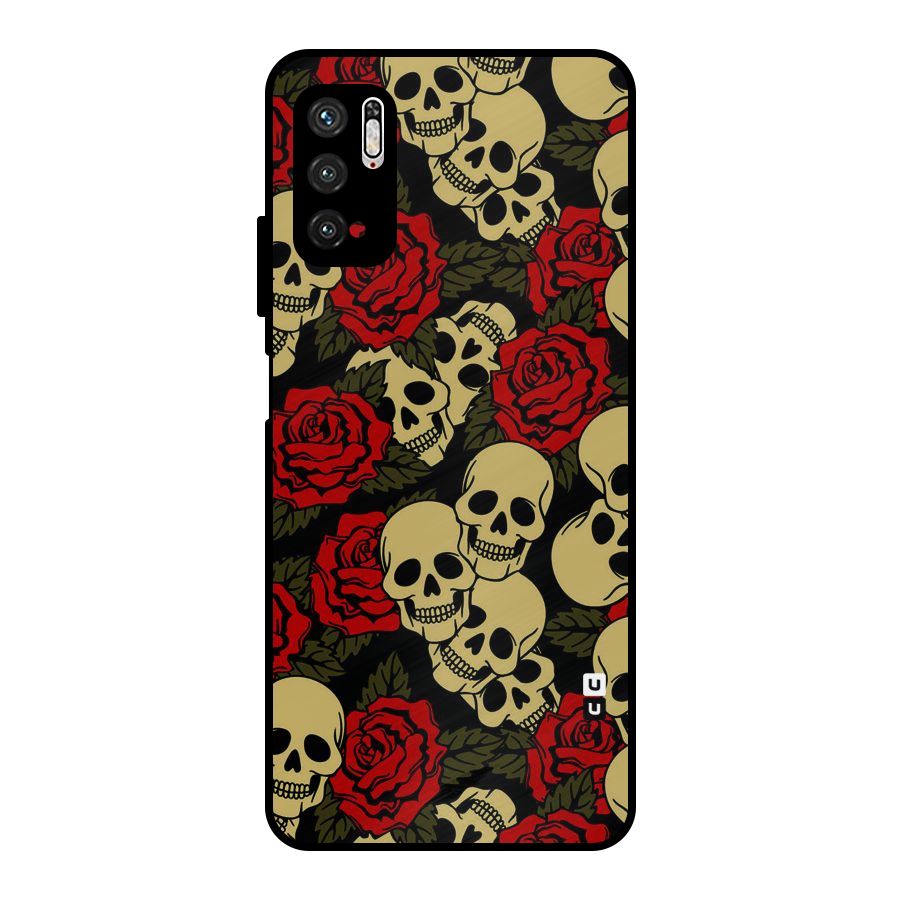 Skulled Roses Metal Back Case for Poco M3 Pro 5G