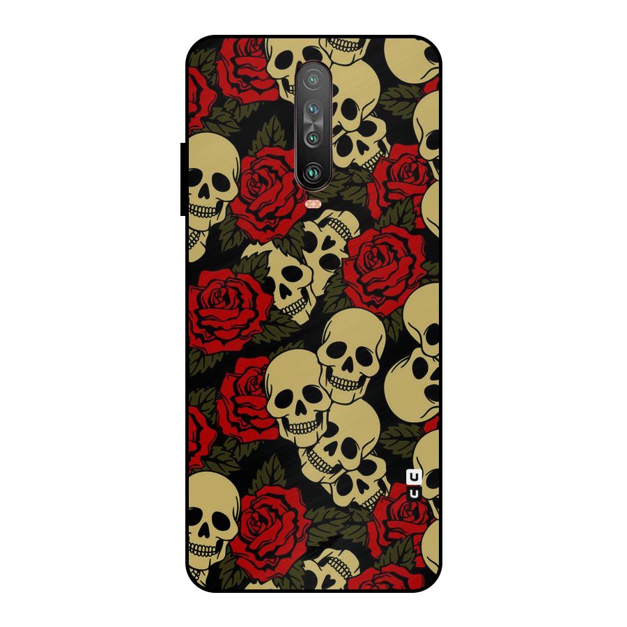 Skulled Roses Metal Back Case for Poco X2
