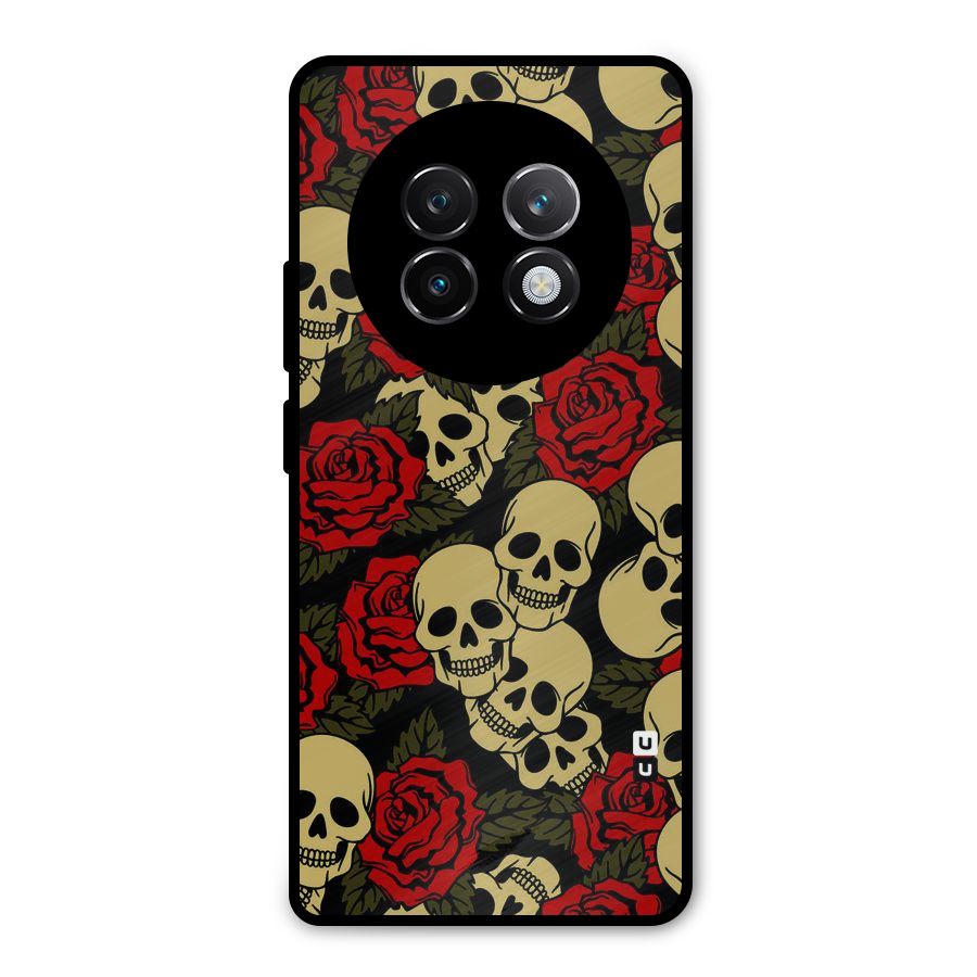 Skulled Roses Metal Back Case for Realme 13 Plus