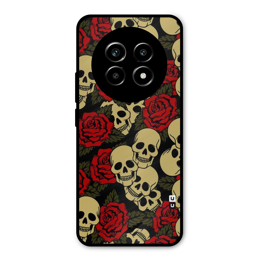 Skulled Roses Metal Back Case for Realme 13 Pro