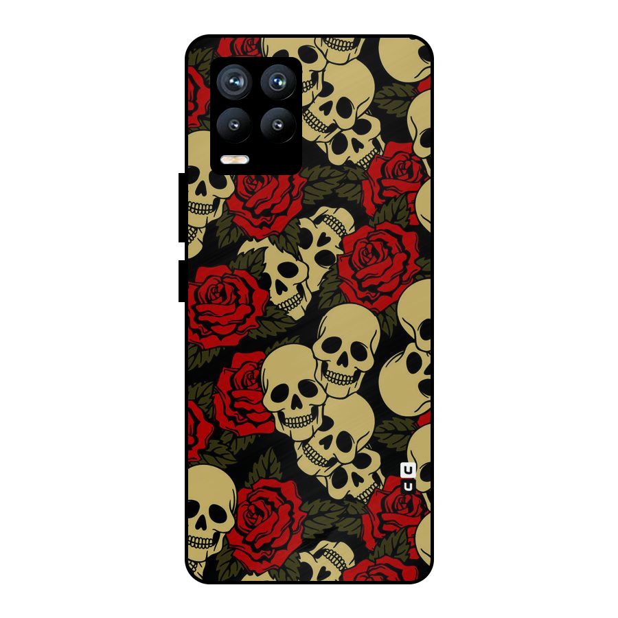 Skulled Roses Metal Back Case for Realme 8 Pro