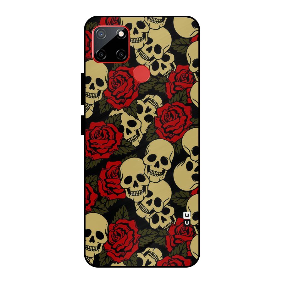 Skulled Roses Metal Back Case for Realme C12