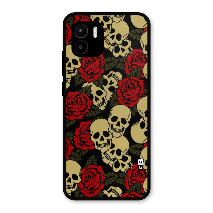Skulled Roses Metal Back Case for Redmi A2