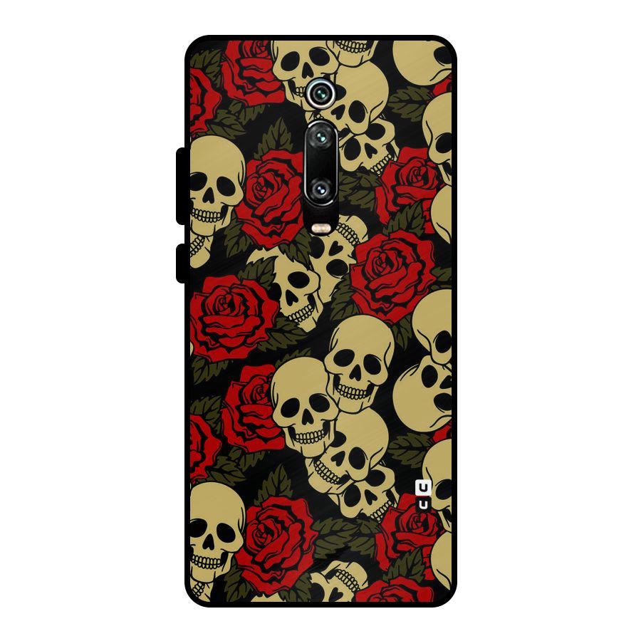Skulled Roses Metal Back Case for Redmi K20