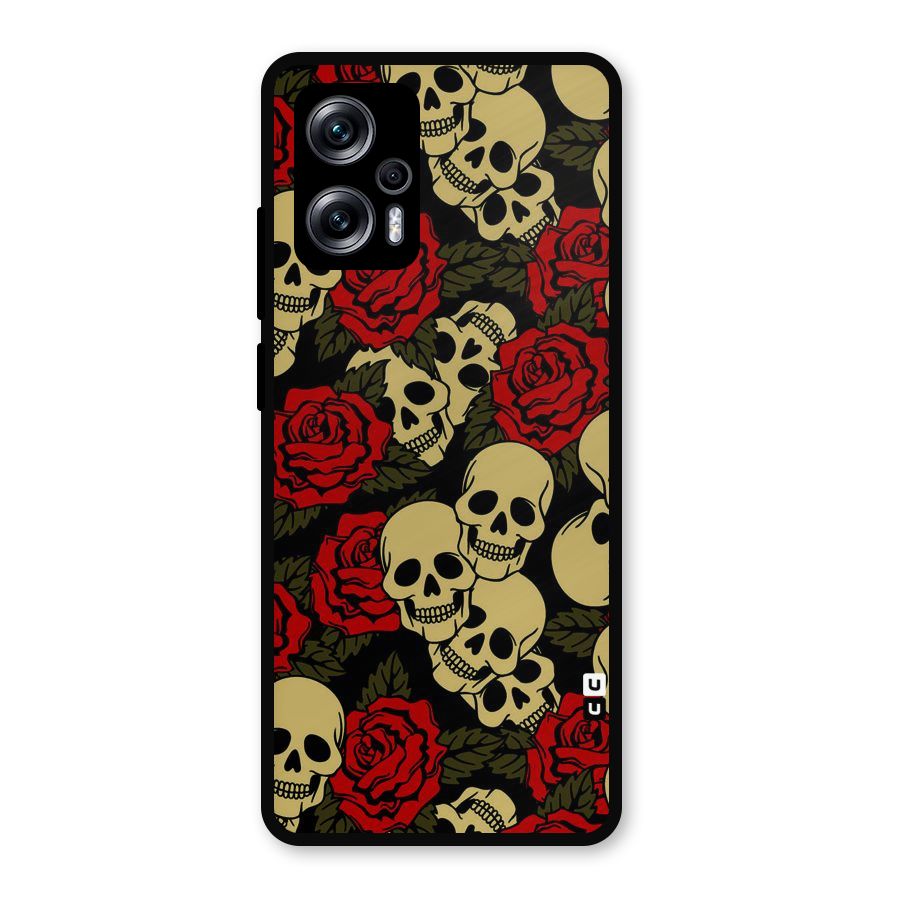 Skulled Roses Metal Back Case for Redmi K50i