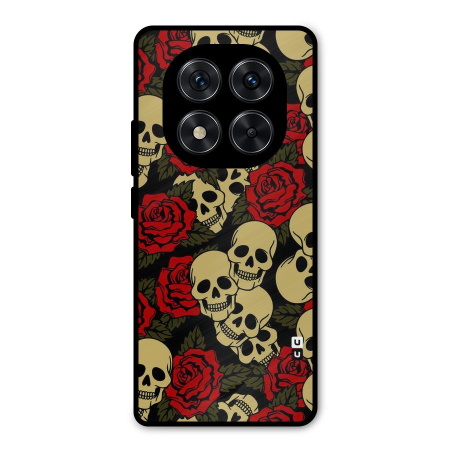 Skulled Roses Metal Back Case for Redmi Note 14 Pro 5G