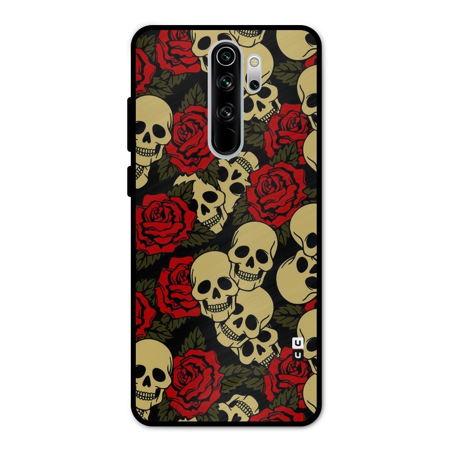 Skulled Roses Metal Back Case for Redmi Note 8 Pro