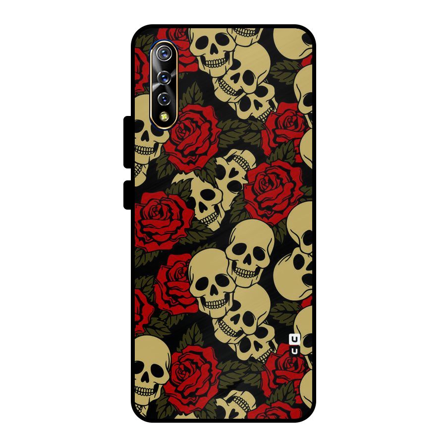 Skulled Roses Metal Back Case for Vivo S1