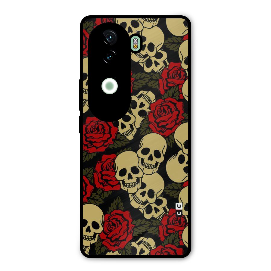Skulled Roses Metal Back Case for Vivo V40e