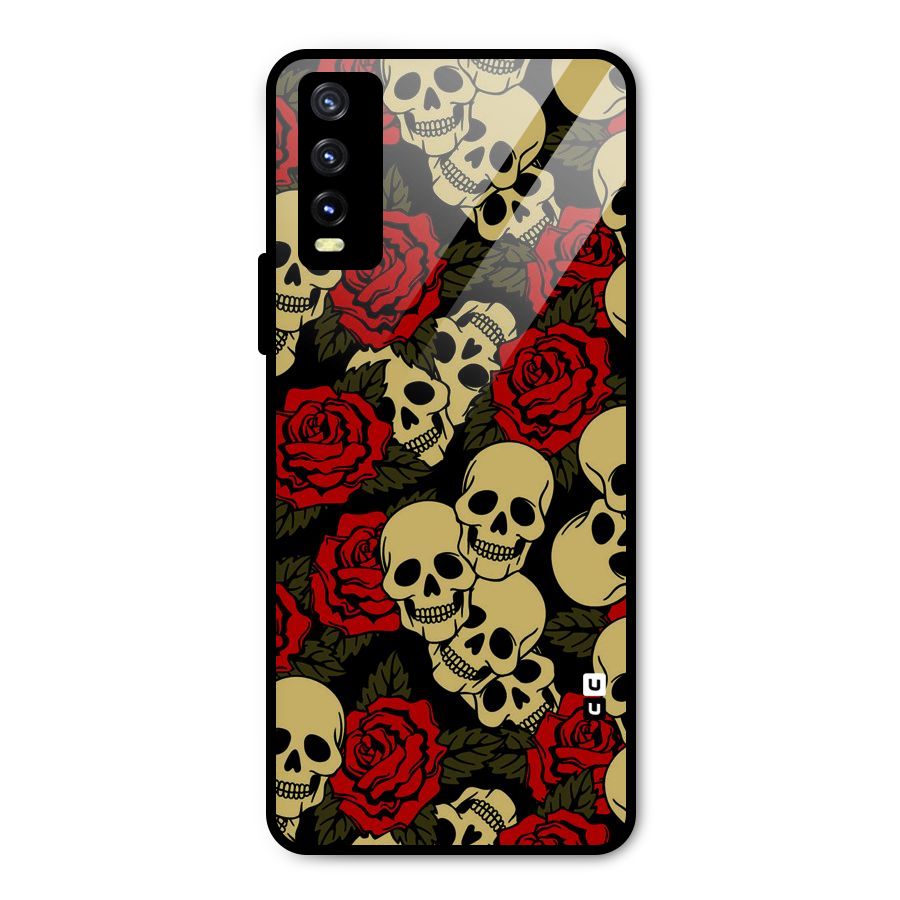 Skulled Roses Metal Back Case for Vivo Y20