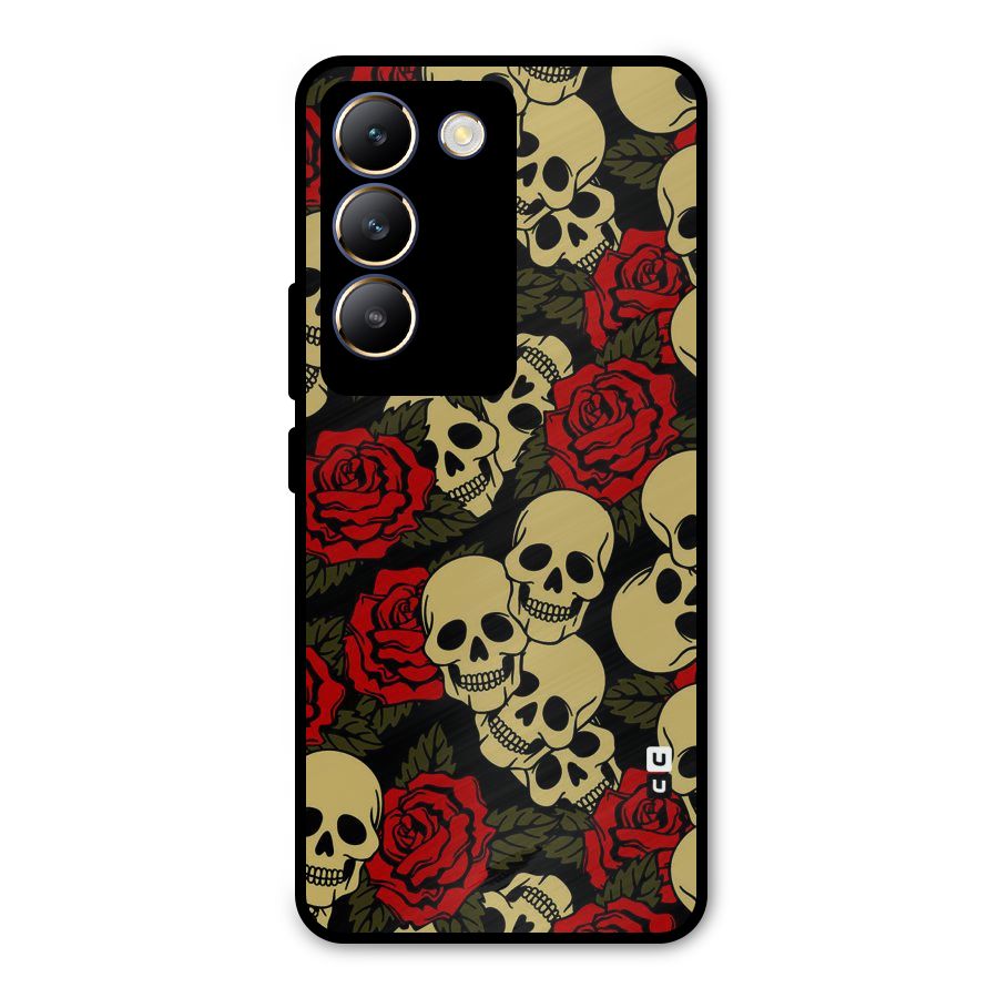 Skulled Roses Metal Back Case for Vivo Y200e