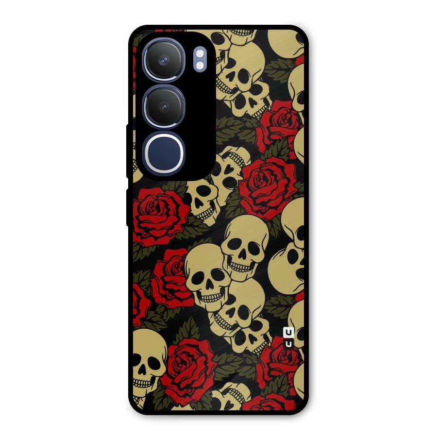 Skulled Roses Metal Back Case for Vivo Y29