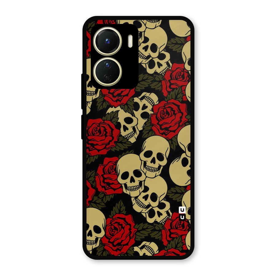 Skulled Roses Metal Back Case for Vivo Y56