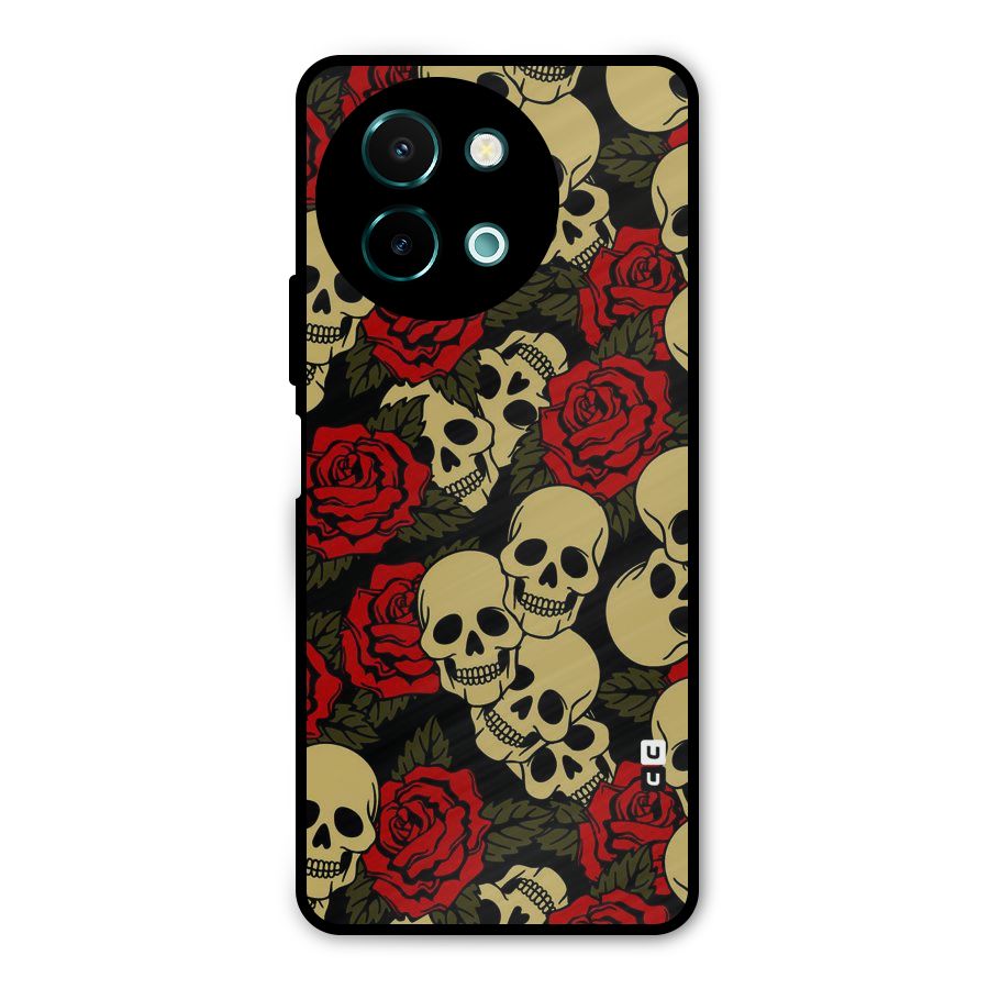 Skulled Roses Metal Back Case for Vivo Y58