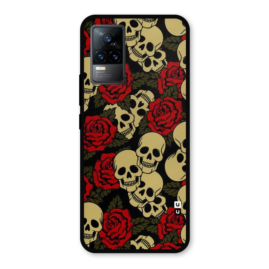 Skulled Roses Metal Back Case for Vivo Y73