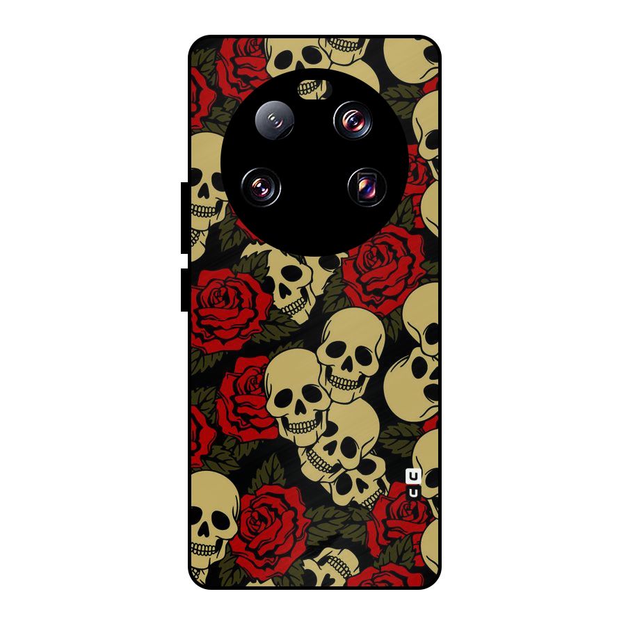 Skulled Roses Metal Back Case for Xiaomi 13 Ultra