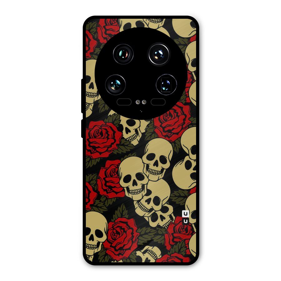 Skulled Roses Metal Back Case for Xiaomi 14 Ultra