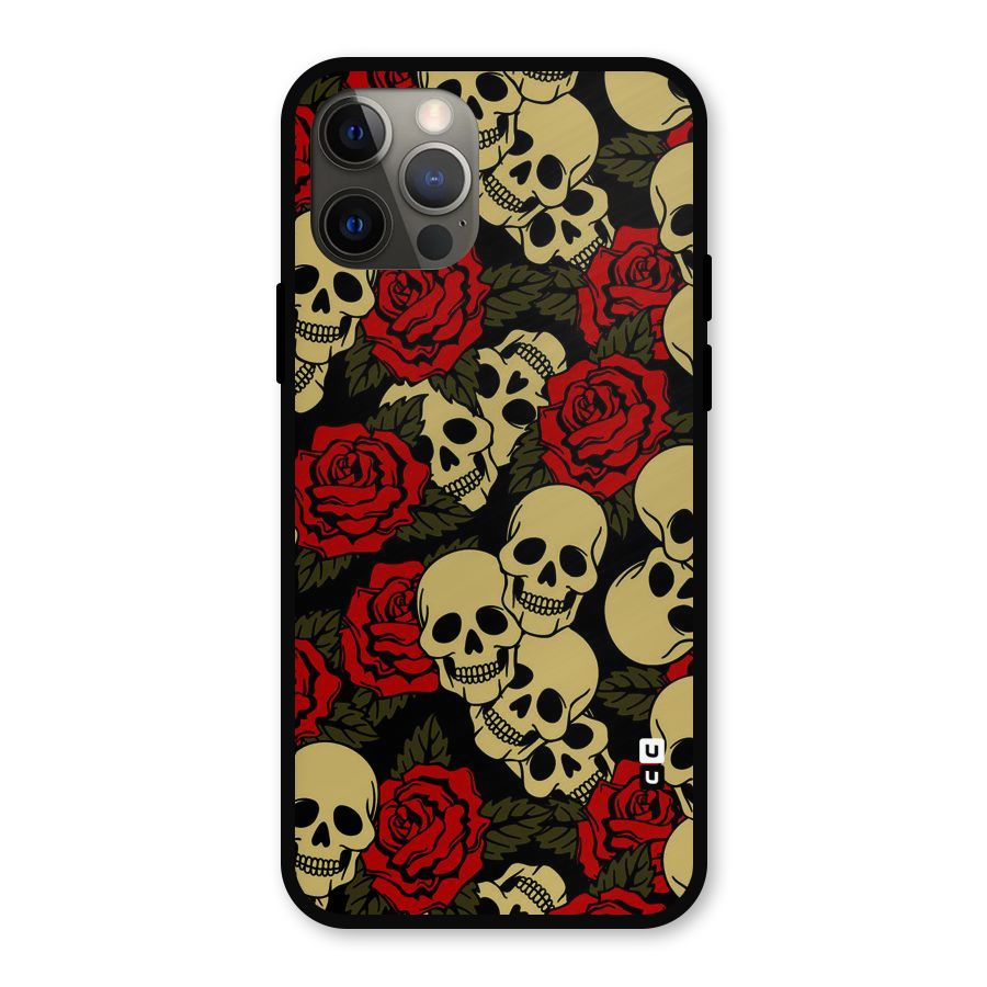 Skulled Roses Metal Back Case for iPhone 12 Pro