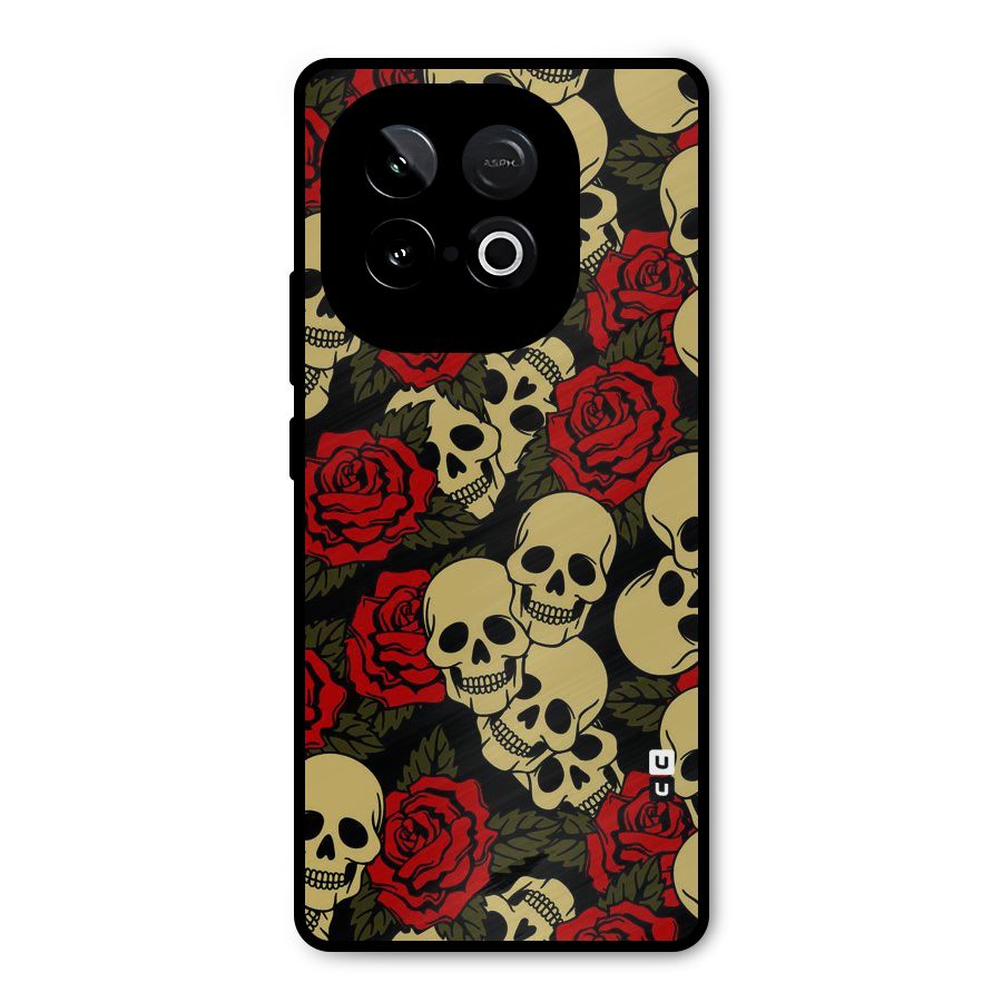 Skulled Roses Metal Back Case for iQOO Neo 10