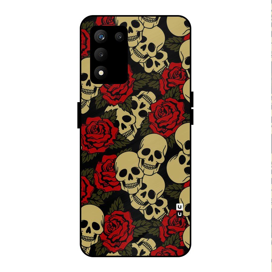 Skulled Roses Metal Back Case for realme 9 5G SE