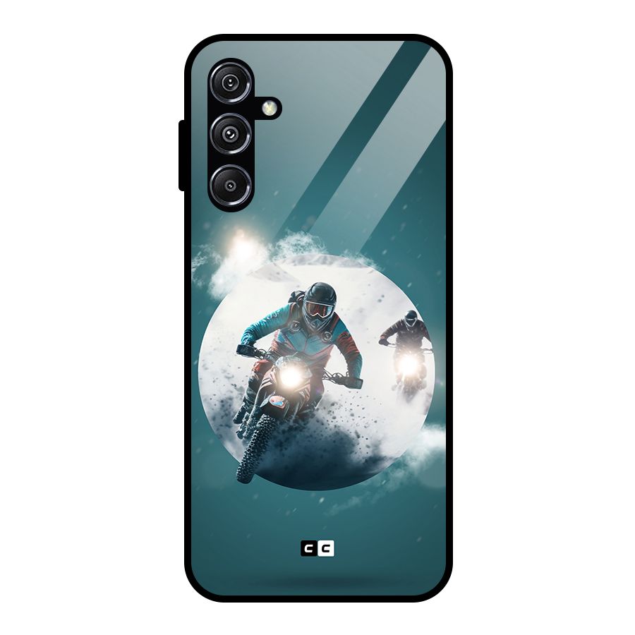 Sky Biker Glass Back Case for Galaxy M34 5G