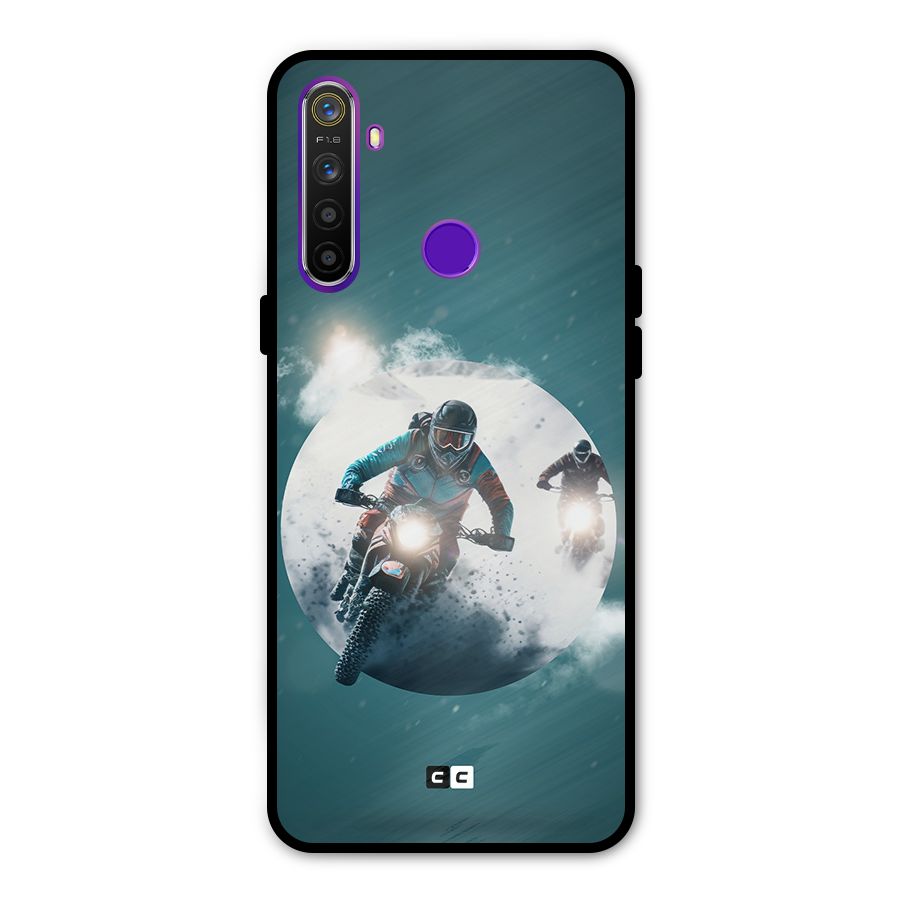 Sky Biker Glass Back Case for Realme 5s