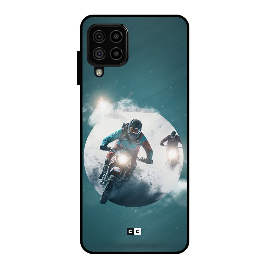 Sky Biker Metal Back Case for Galaxy A22 4G