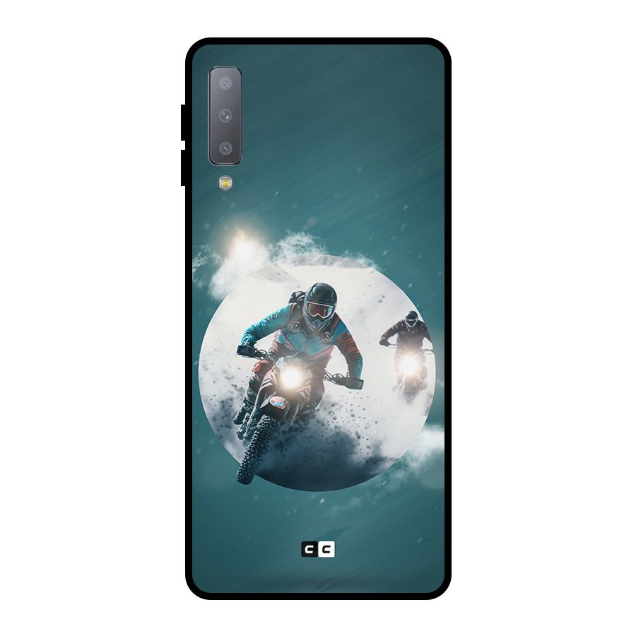 Sky Biker Metal Back Case for Galaxy A7 (2018)