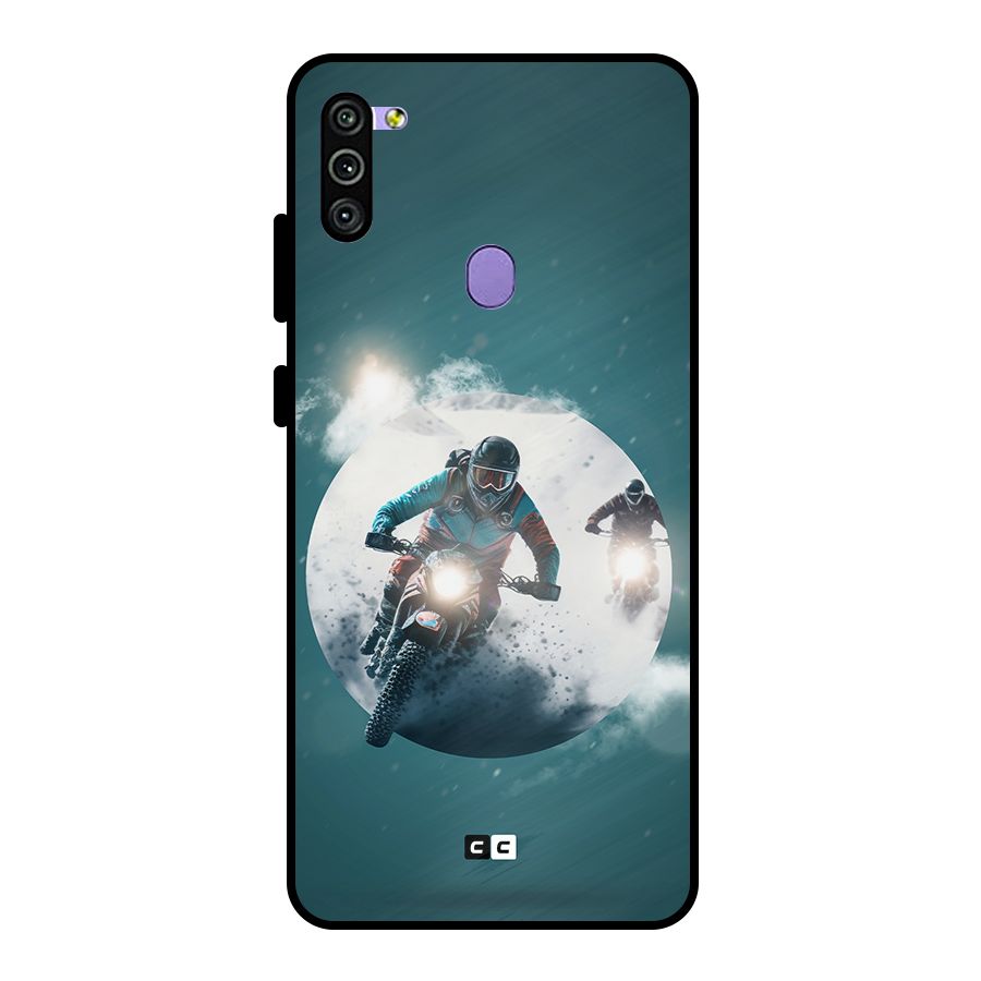 Sky Biker Metal Back Case for Galaxy M11
