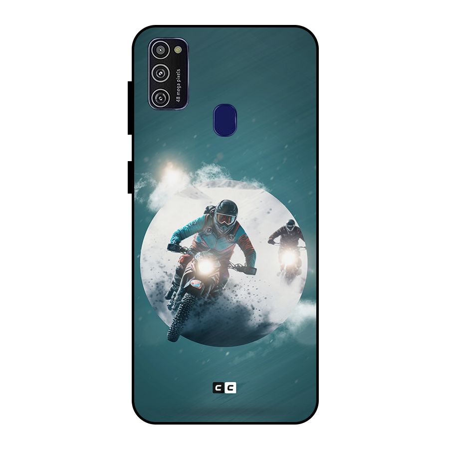 Sky Biker Metal Back Case for Galaxy M21