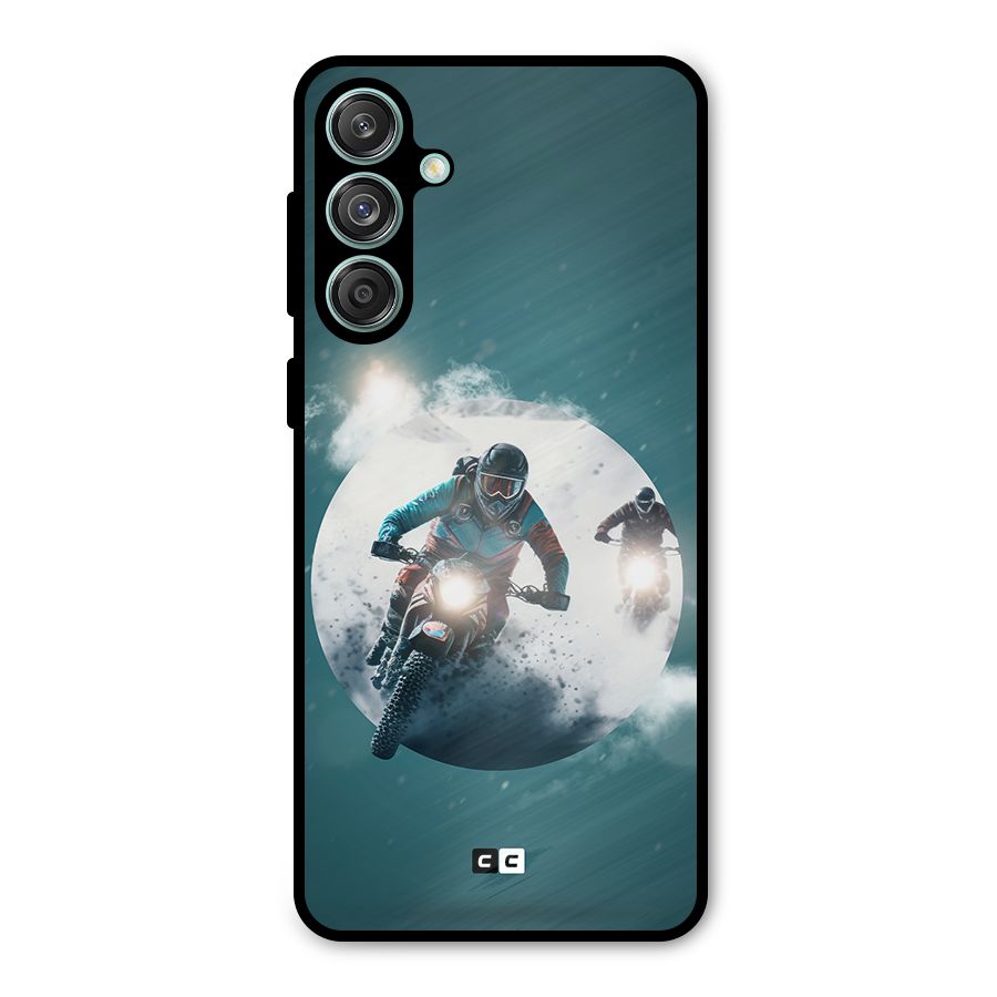 Sky Biker Metal Back Case for Galaxy M55 5G