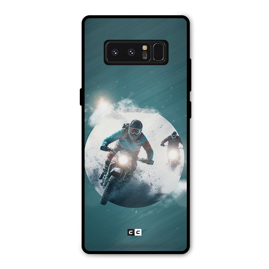 Sky Biker Metal Back Case for Galaxy Note 8
