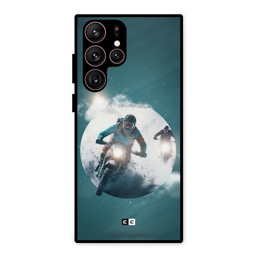 Sky Biker Metal Back Case for Galaxy S22 Ultra 5G