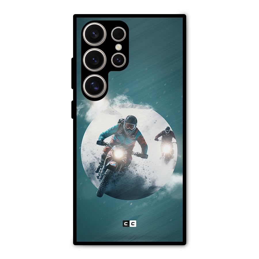 Sky Biker Metal Back Case for Galaxy S24 Ultra