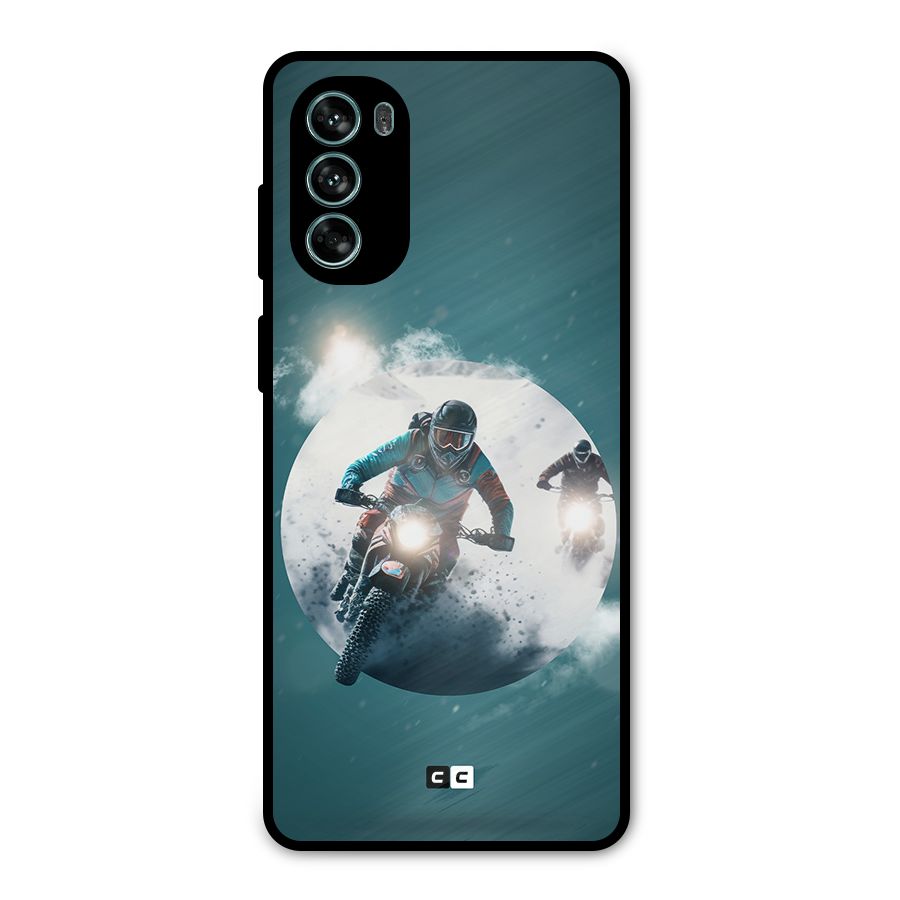 Sky Biker Metal Back Case for Moto G62