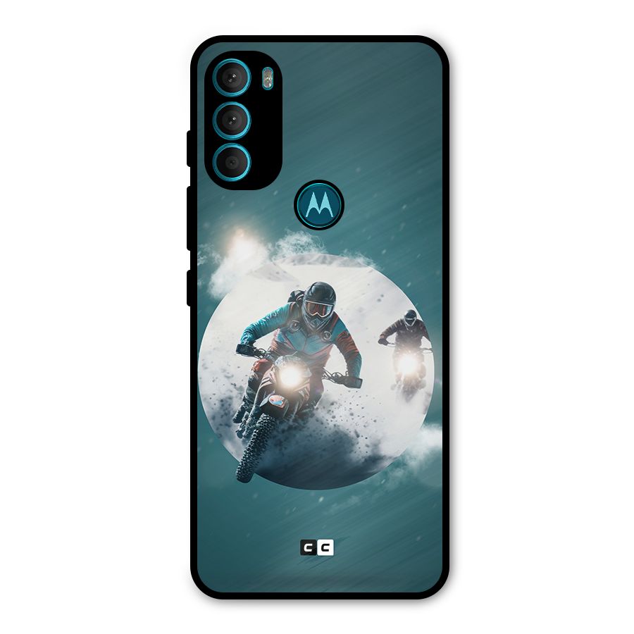 Sky Biker Metal Back Case for Moto G71 5G