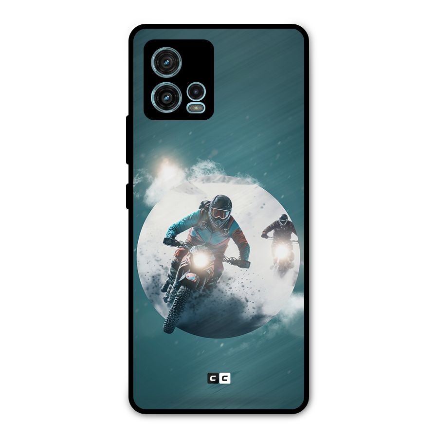 Sky Biker Metal Back Case for Moto G72