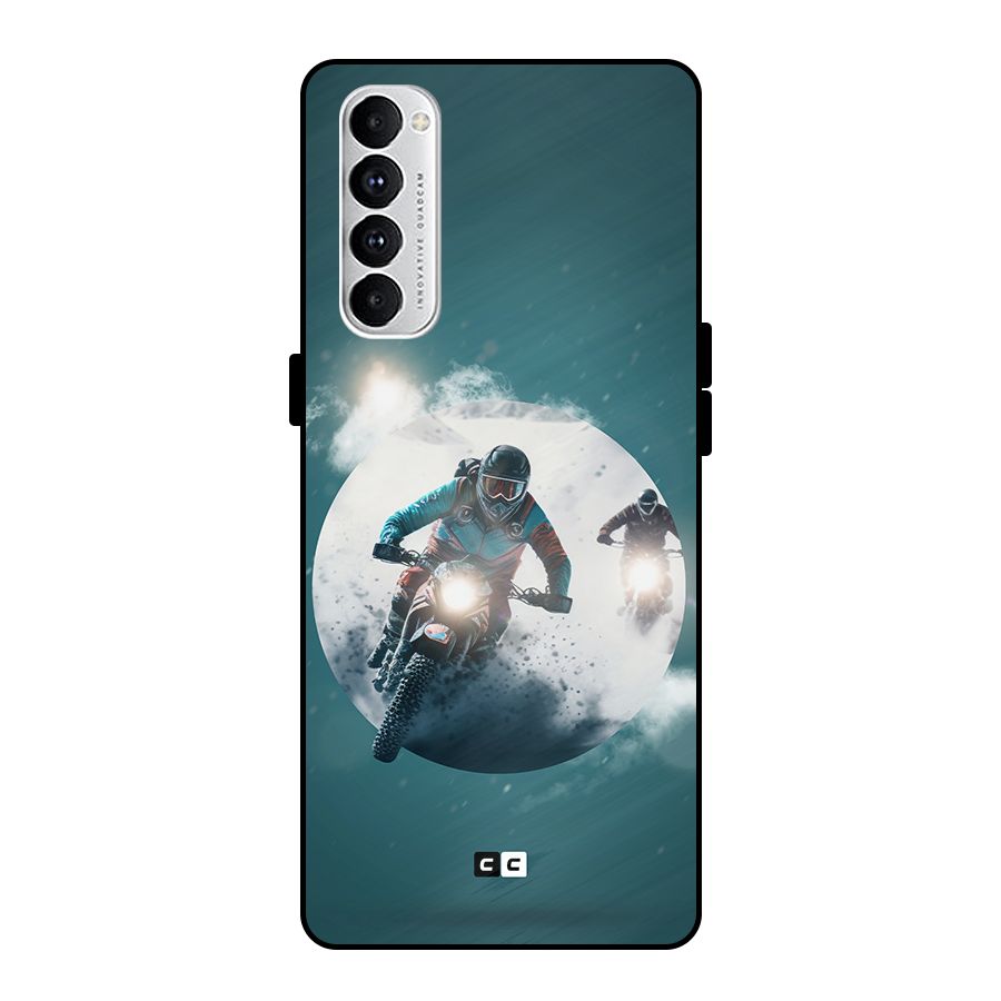 Sky Biker Metal Back Case for Oppo Reno4 Pro