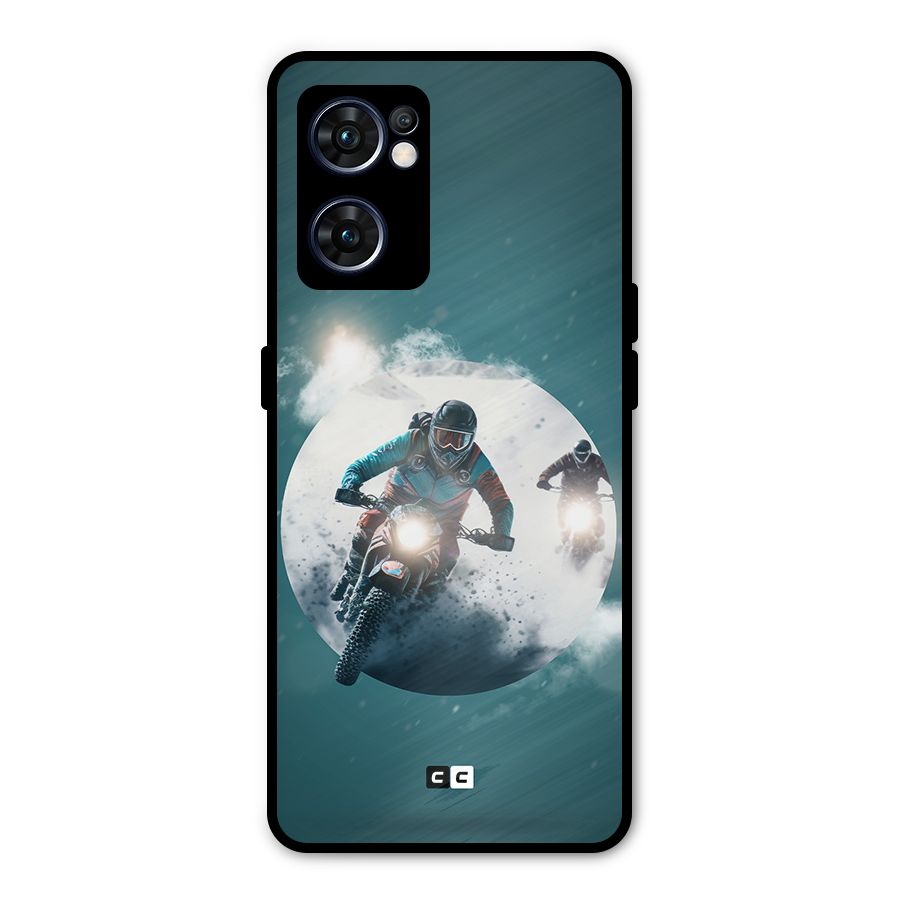 Sky Biker Metal Back Case for Oppo Reno7 5G