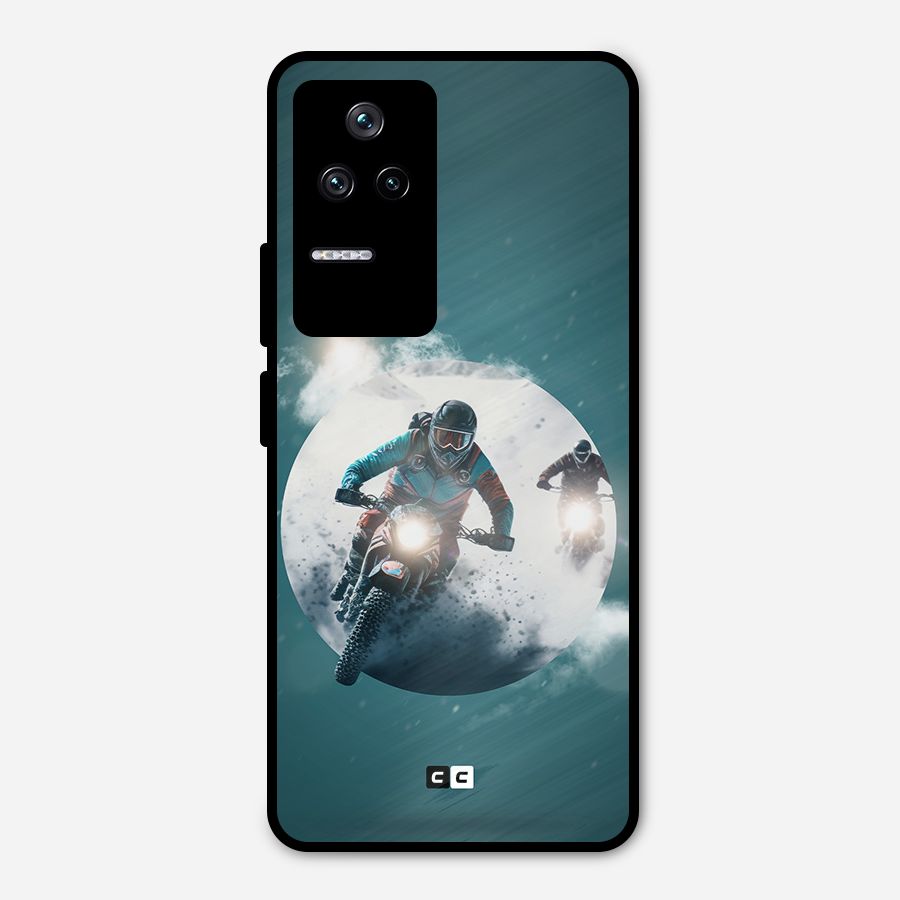 Sky Biker Metal Back Case for Poco F4 5G