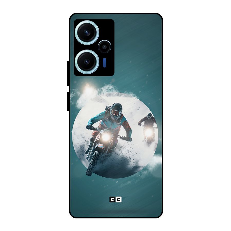 Sky Biker Metal Back Case for Poco F5