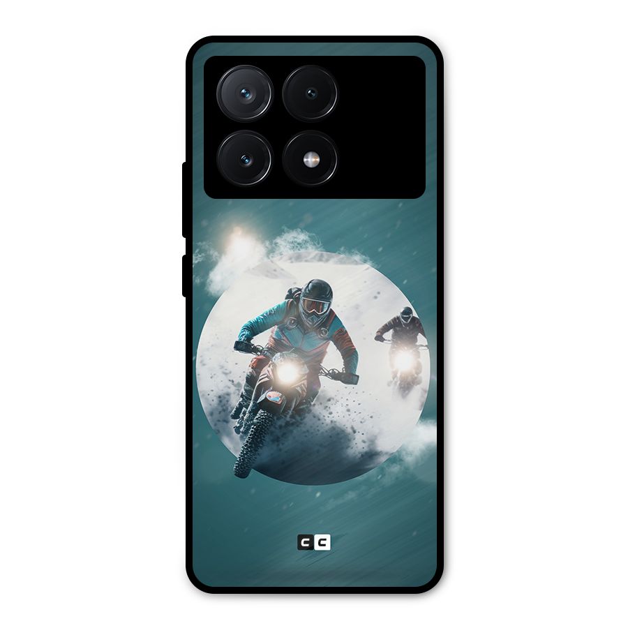 Sky Biker Metal Back Case for Poco X6 Pro