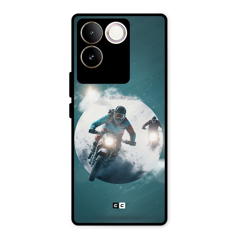 Sky Biker Metal Back Case for Vivo T2 Pro