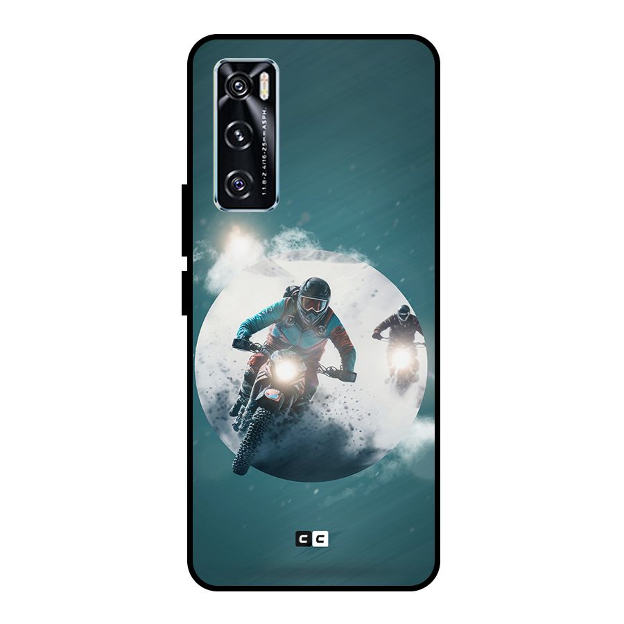 Sky Biker Metal Back Case for Vivo V20 SE