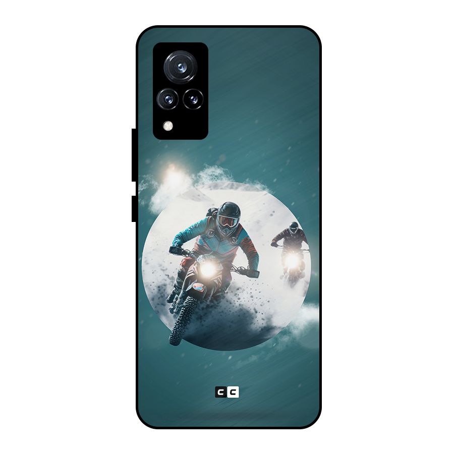 Sky Biker Metal Back Case for Vivo V21 5G