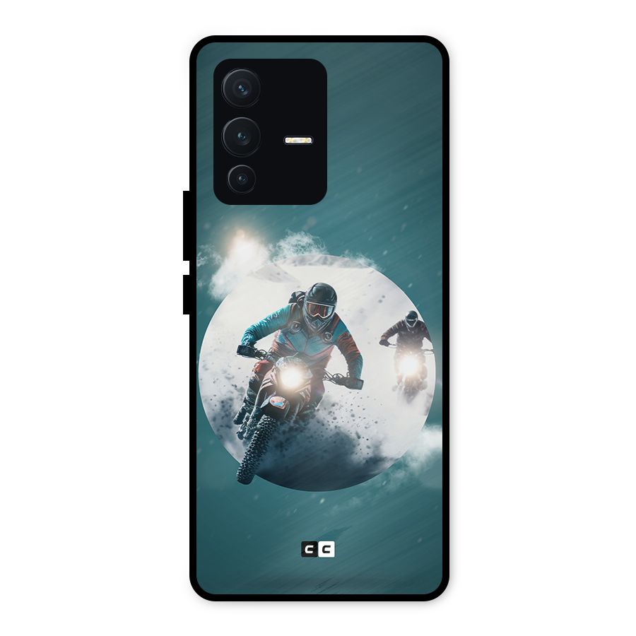 Sky Biker Metal Back Case for Vivo V23 5G