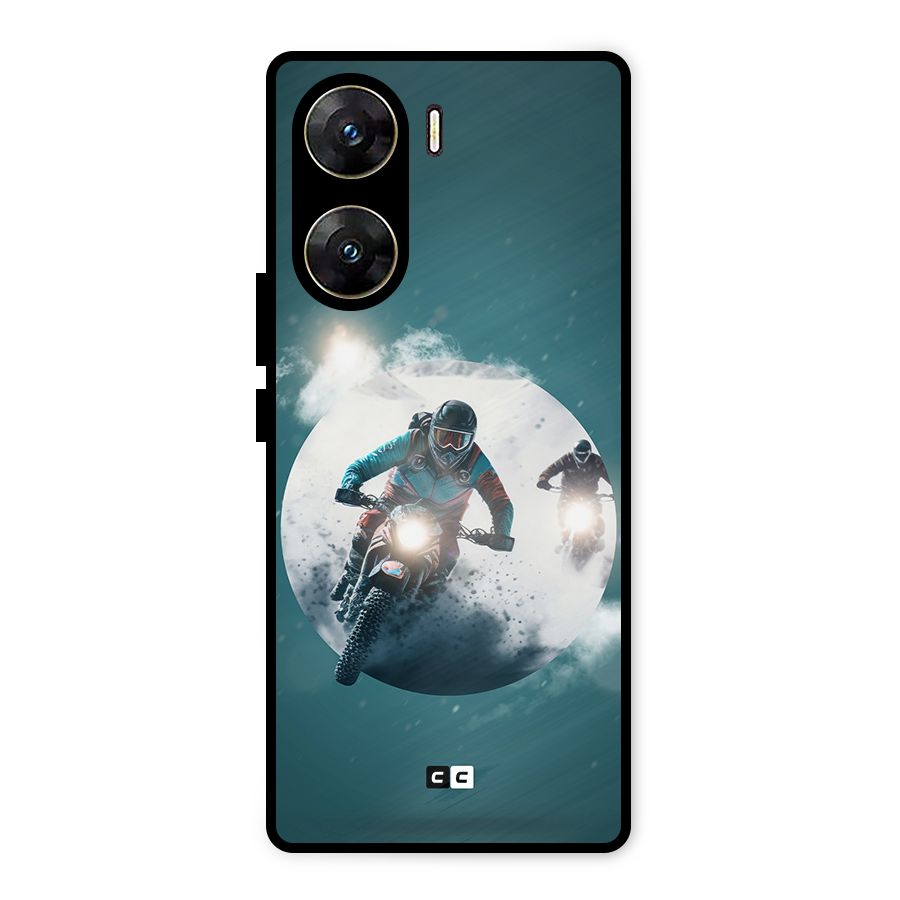 Sky Biker Metal Back Case for Vivo V29e