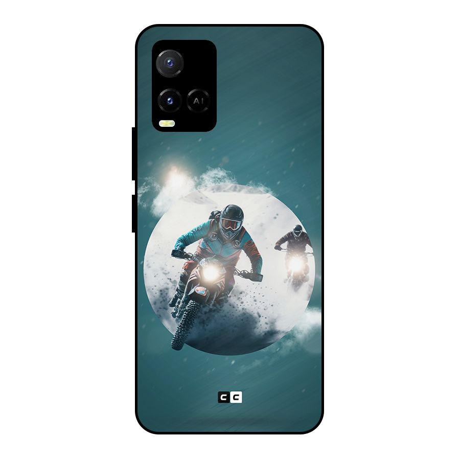 Sky Biker Metal Back Case for Vivo Y21A