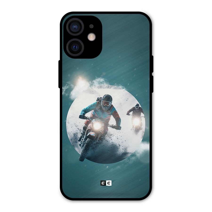 Sky Biker Metal Back Case for iPhone 12 Mini