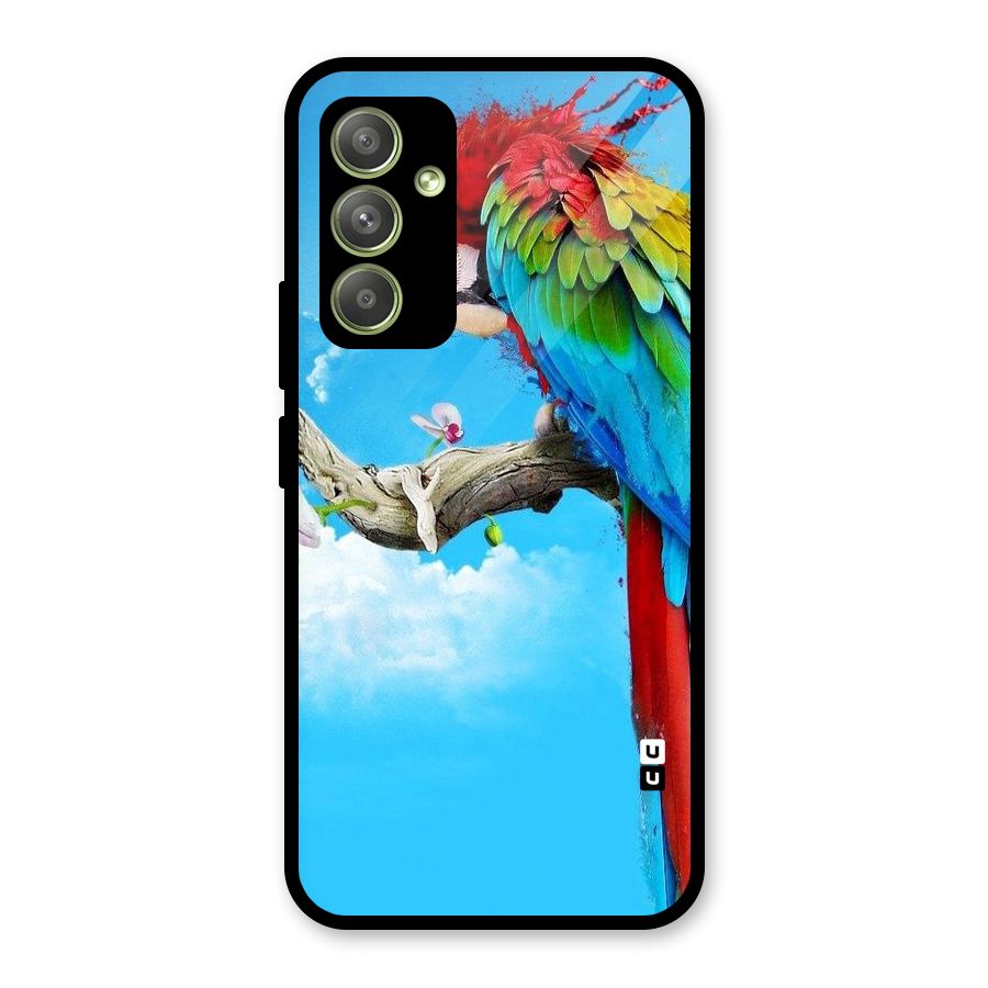 Sky Parrot Glass Back Case for Galaxy A54